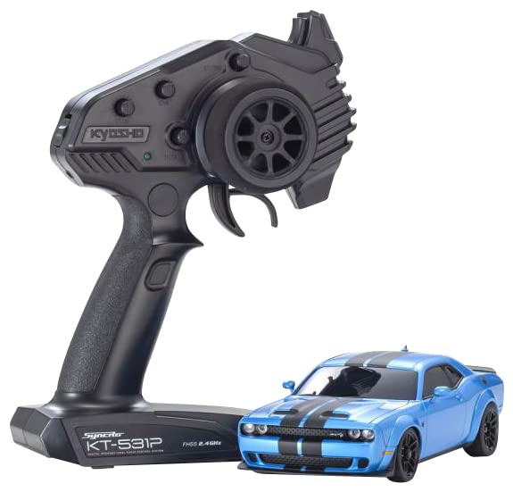 KYOSHO Rc Model Car Ready Set Mini-Z Awd Dodge Challenger Srt Hellcat Redeye B5 Blue 32621Bl- Japan Figure Store - #1 Bring To You The Best Japanese Goods