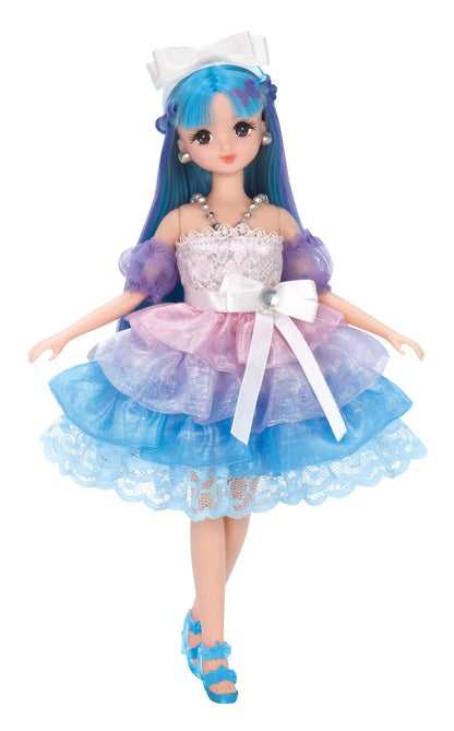 TAKARA TOMY Licca Dress Aqua Curl Dress Set Gradation Star 108153- Japan Figure Store - #1 Bring To You The Best Japanese Goods