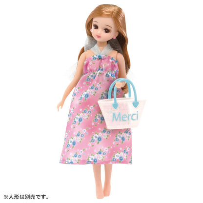 TAKARA TOMY Licca Doll Lw-13 #Licca #Gingham Check & Flower Swimsuit Set- Japan Figure Store - #1 Bring To You The Best Japanese Goods