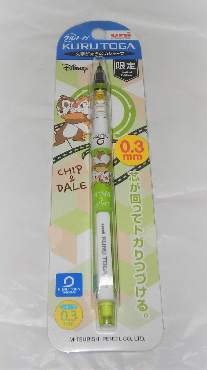 MITSUBISHI PENCIL Uni Disney Kuru Toga Mechanical Pencil 0.3Mm Chip'N'Dale- Japan Figure Store - #1 Bring To You The Best Japanese Goods