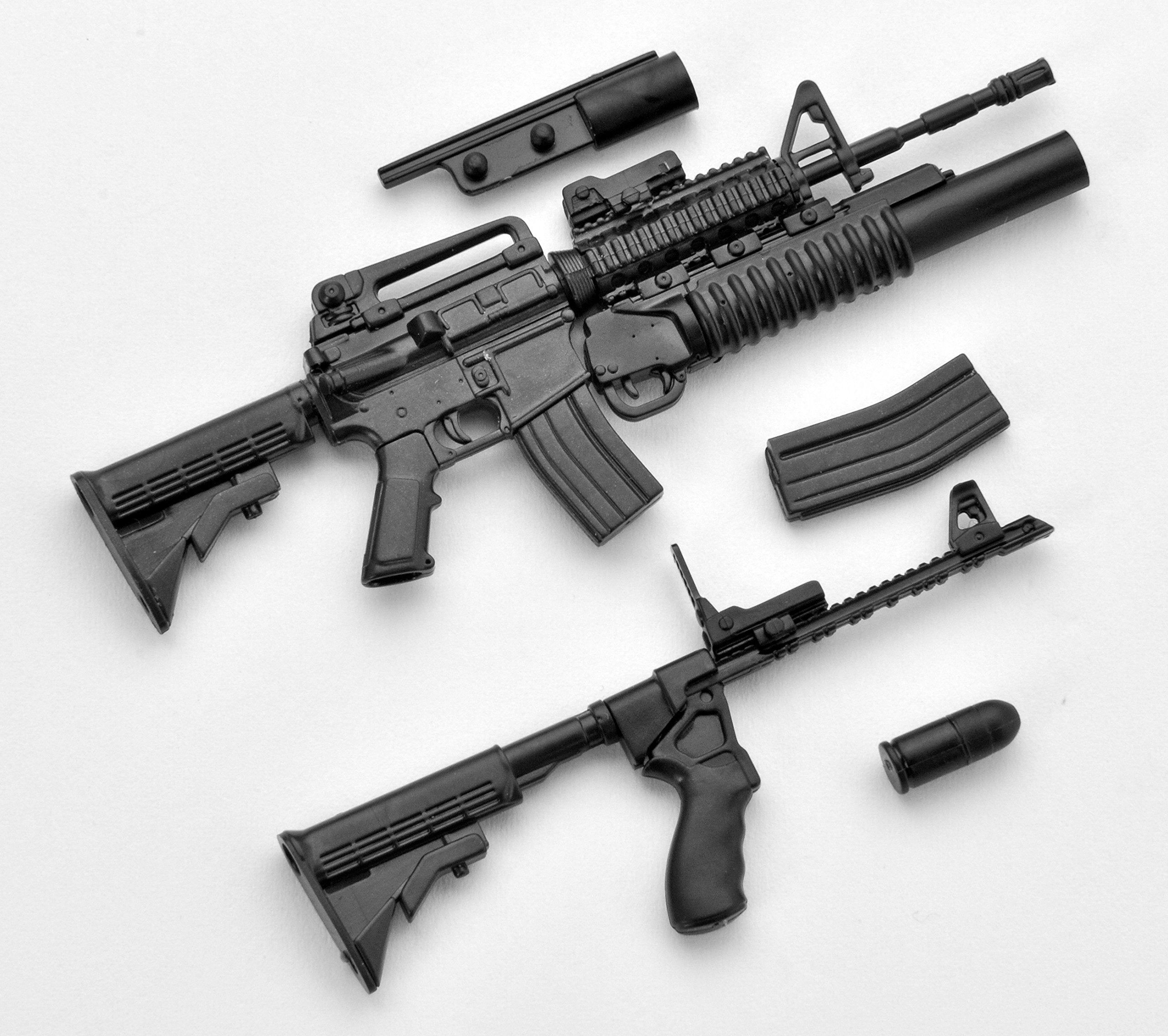 Tomytec Little Armory M4A1 and M203 Type Model Kit - Plastic Construction- Japan Figure Store - #1 Bring To You The Best Japanese Goods