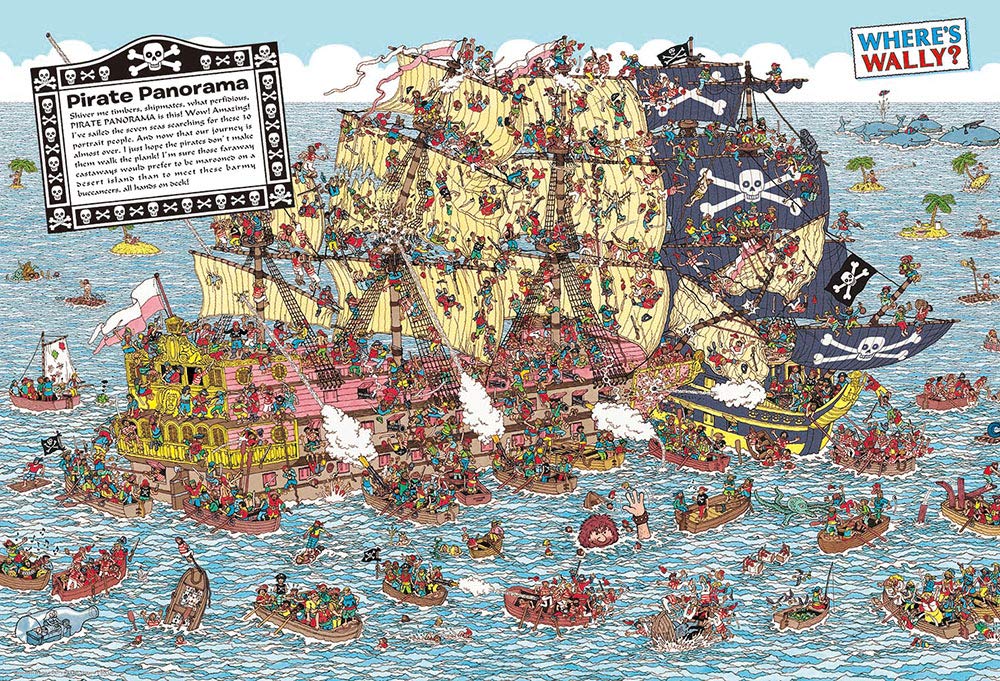 Beverly S92-506 Jigsaw Puzzle Where's Wally? Pirate Ship (2000-S Pieces) Micro Piece Puzzles- Japan Figure Store - #1 Bring To You The Best Japanese Goods