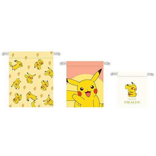 Marimocraft Pokemon 3P Purse Pikachu W18 X H23Cm Japan Pkm-740- Japan Figure Store - #1 Bring To You The Best Japanese Goods