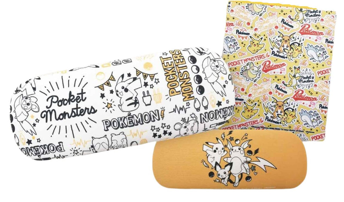 Marimo Craft Pokemon Glasses Case Electric Type Body/W16 X H6 X D4Cm Cloth/W15 X H18Cm Pkm-572- Japan Figure Store - #1 Bring To You The Best Japanese Goods