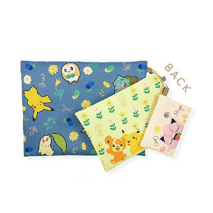 Pokemon Center Original Triple Pouch Set Botanical- Japan Figure Store - #1 Bring To You The Best Japanese Goods