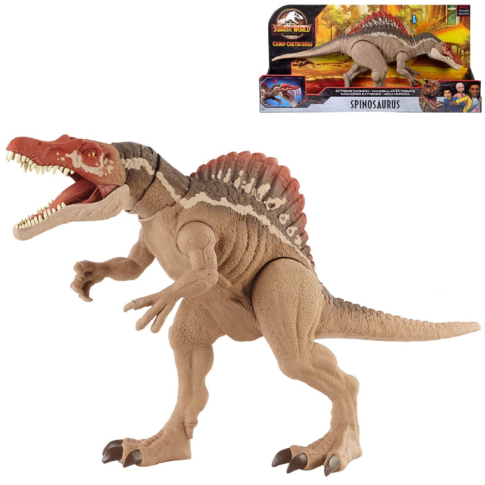 Mattel Jurassic World Toothed Spinosaurus Hcg54 Brown Dinosaur Toys For Kids- Japan Figure Store - #1 Bring To You The Best Japanese Goods