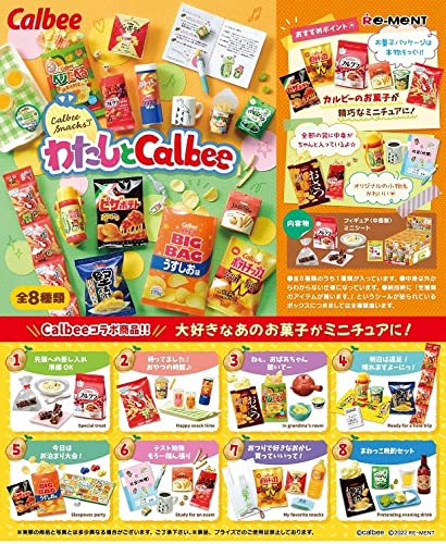 RE-MENT Calbee Snacks Miniature Figures 8 Pcs Box- Japan Figure Store - #1 Bring To You The Best Japanese Goods