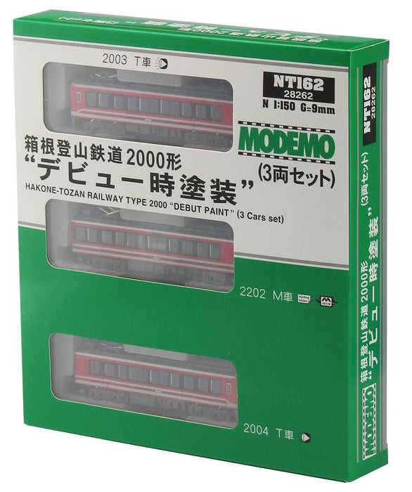 Hasegawa Modemo N Gauge Hakone Tozan 2000 Railway Train 3-Car Set Model Nt162- Japan Figure Store - #1 Bring To You The Best Japanese Goods