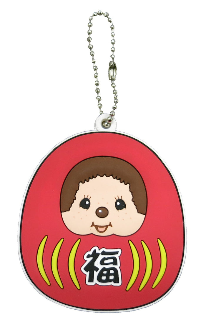 Sekiguchi Monchhichi Daruma Rubber Mascot Approximate Height 6.3cm- Japan Figure Store - #1 Bring To You The Best Japanese Goods
