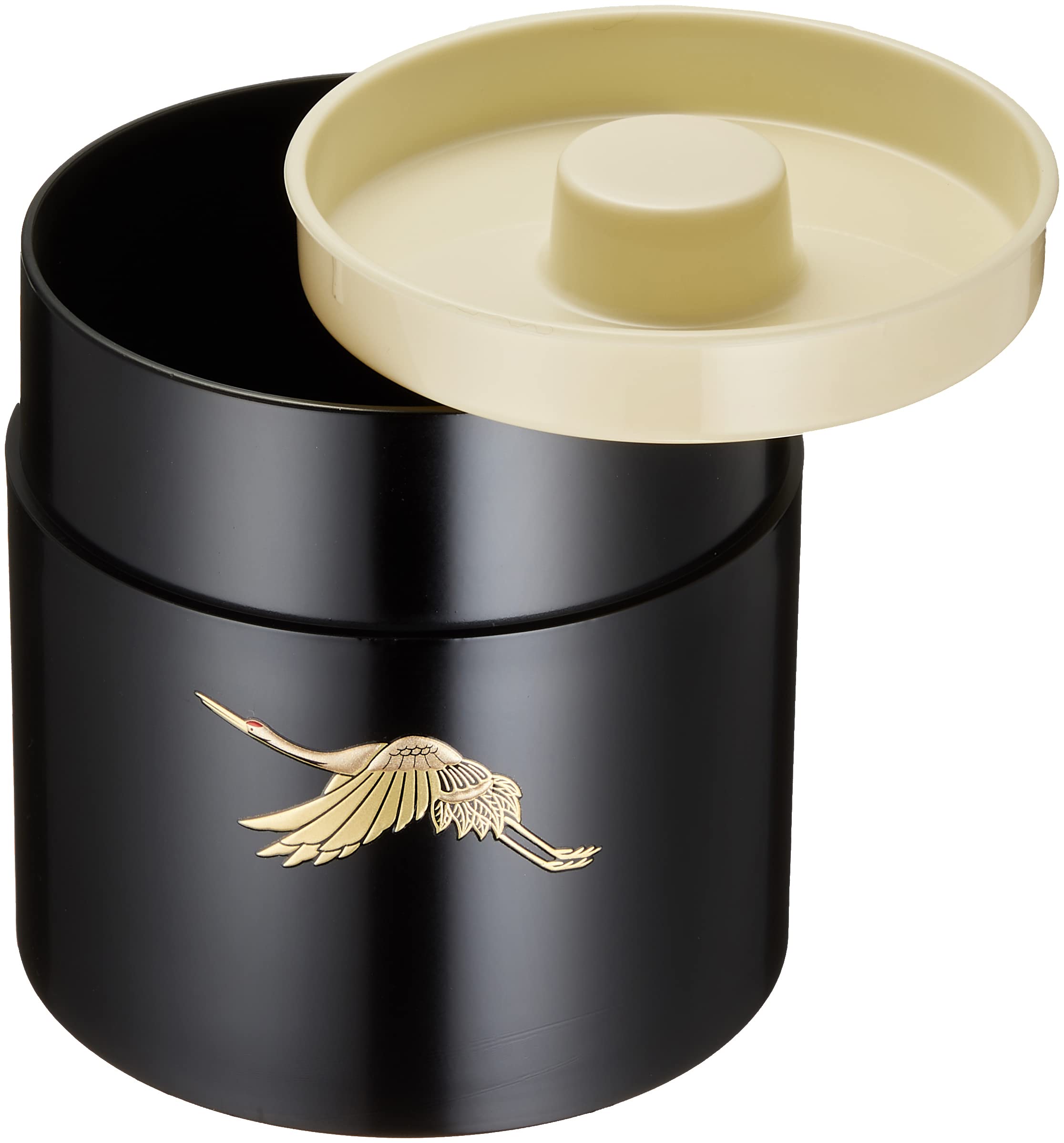 Yamanaka Lacquerware Tea Canister Blurred Akebono Sunset Crane 33-4818 By Nakatani Brothers Japan- Japan Figure Store - #1 Bring To You The Best Japanese Goods