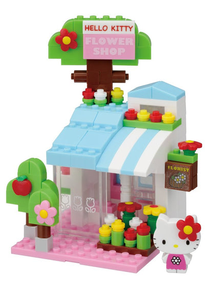 KAWADA Pk-004 Nanoblock Plus Sanrio Hello Kitty Flower Shop- Japan Figure Store - #1 Bring To You The Best Japanese Goods