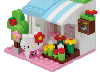 KAWADA Pk-004 Nanoblock Plus Sanrio Hello Kitty Flower Shop- Japan Figure Store - #1 Bring To You The Best Japanese Goods