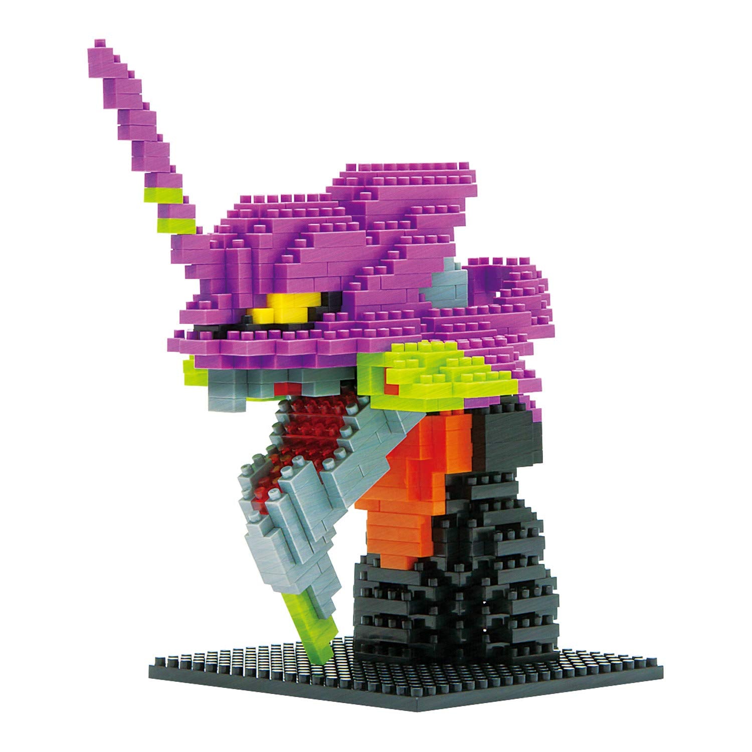 KAWADA Nev-001 Nanoblock Evangelion Unit 01 Head- Japan Figure Store - #1 Bring To You The Best Japanese Goods