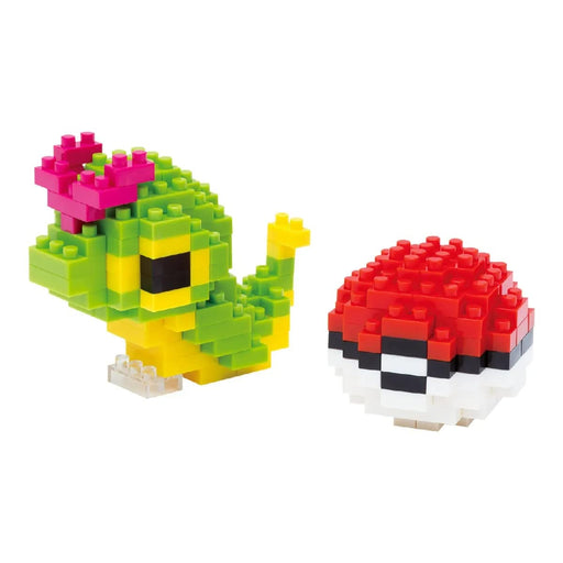 Kawada Nanoblock Pokemon Pokemon Caterpie & Monster Ball NBPM_010 Japanese Toy Building Block- Japan Figure Store - #1 Bring To You The Best Japanese Goods