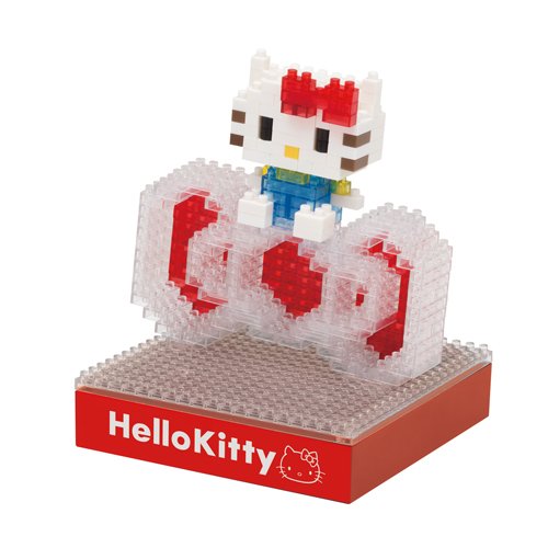 KAWADA Nbh-078 Nanoblock Led Sanrio Hello Kitty And Big Ribbon- Japan Figure Store - #1 Bring To You The Best Japanese Goods