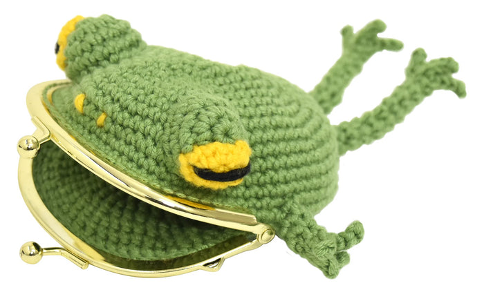 Naska Japan Hand Knitting Kit Frog Purse Ht-15 Green Color A- Japan Figure Store - #1 Bring To You The Best Japanese Goods