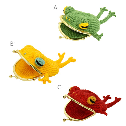 Naska Japan Hand Knitting Kit Frog Purse Ht-15 Green Color A- Japan Figure Store - #1 Bring To You The Best Japanese Goods