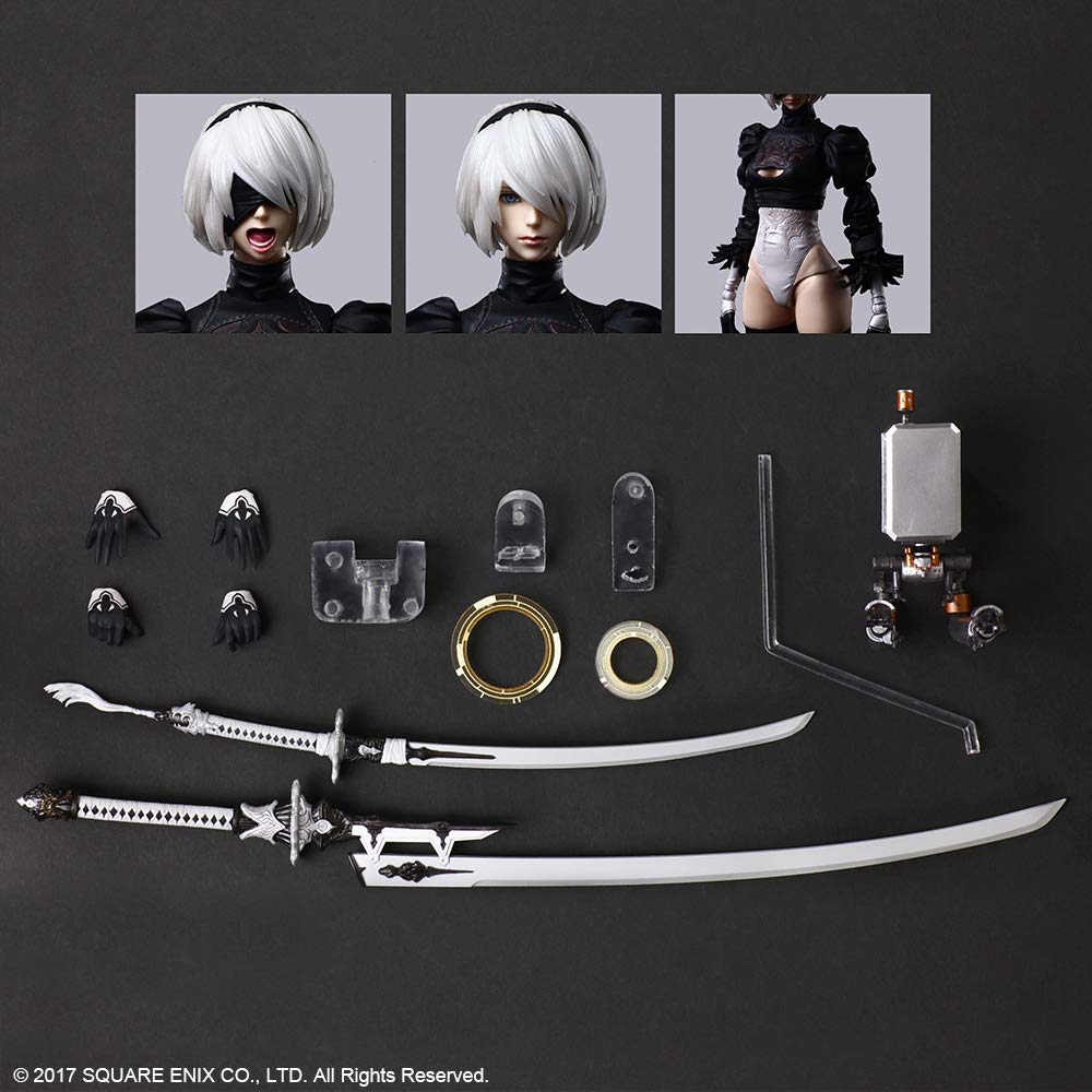 Nier Automata Play Arts Kai Yorha No.2 B Type Dx Version Pvc Painted Movable Figure- Japan Figure Store - #1 Bring To You The Best Japanese Goods