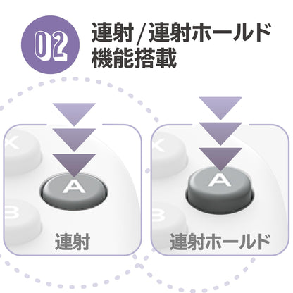 Nintendo Switch Hori Grip Controller Fit Attachment Set - Soft Purple- Japan Figure Store - #1 Bring To You The Best Japanese Goods