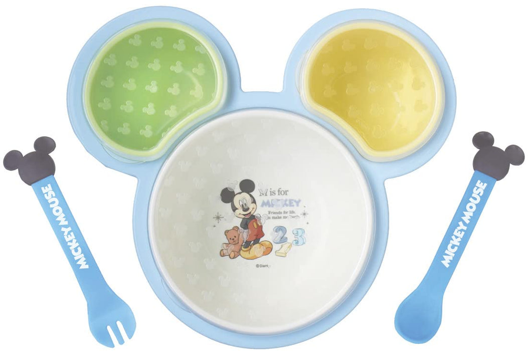 Kam Kasei Nishiki Baby Tableware Set W/ Mickey Mouse - Japan- Japan Figure Store - #1 Bring To You The Best Japanese Goods