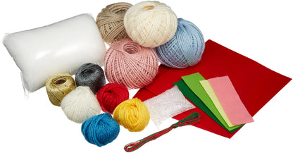 Olympus Thread Japan Silk Mascot Kit Cute Hinamatsuri Bear Peach Hina Mk-77- Japan Figure Store - #1 Bring To You The Best Japanese Goods