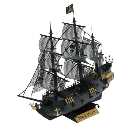 KAWADA Pnd-006 Papernano Black Pirate Ship Deluxe Edition- Japan Figure Store - #1 Bring To You The Best Japanese Goods