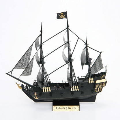 KAWADA Pnd-006 Papernano Black Pirate Ship Deluxe Edition- Japan Figure Store - #1 Bring To You The Best Japanese Goods