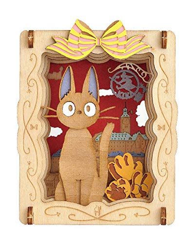 ENSKY Paper Theater Pt-W04 Wood Style Studio Ghibli Kiki'S Delivery Service Jiji The Black Cat- Japan Figure Store - #1 Bring To You The Best Japanese Goods