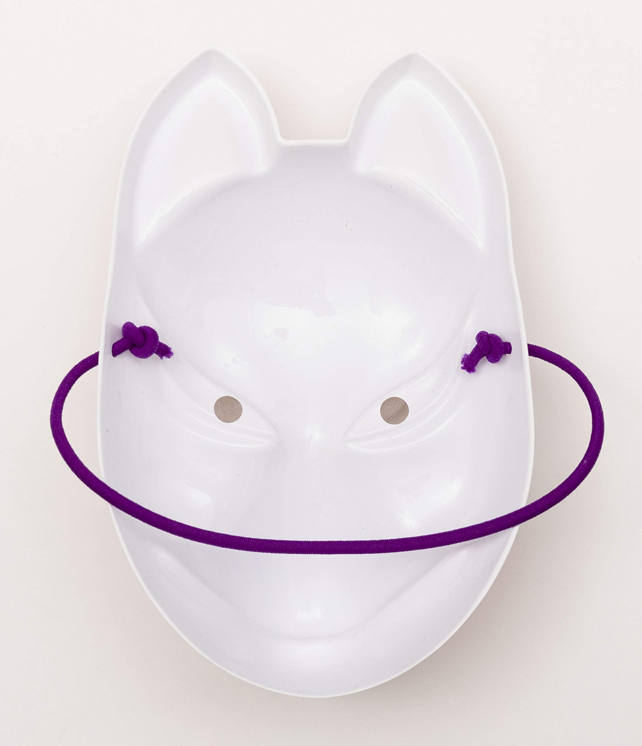 Party City Japanese-Style Folk Art Mask Tenko Celestial Fox White/Red Japanese Half Masks- Japan Figure Store - #1 Bring To You The Best Japanese Goods