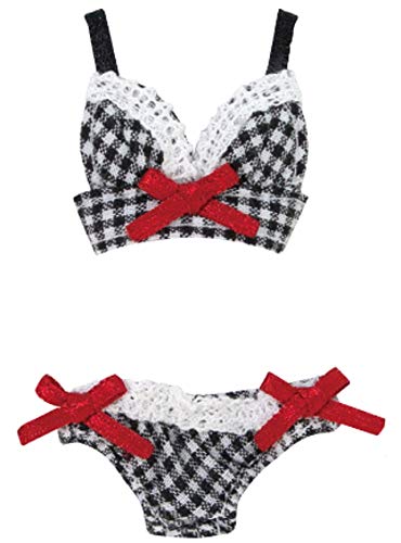 AZONE Pic313-Blk 1/12 Picco Neemo Gingham Bra And Panty Set Black- Japan Figure Store - #1 Bring To You The Best Japanese Goods