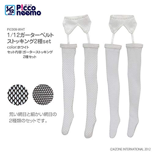 AZONE Pic008-Wht 1/12 Picco Neemo Garter Belt Stockings 2 Types Set White- Japan Figure Store - #1 Bring To You The Best Japanese Goods