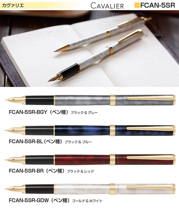 Pilot Fountain Pen Cavalier Black & Gray Fcan-5Sr-Bgym Japan (Medium Point)- Japan Figure Store - #1 Bring To You The Best Japanese Goods