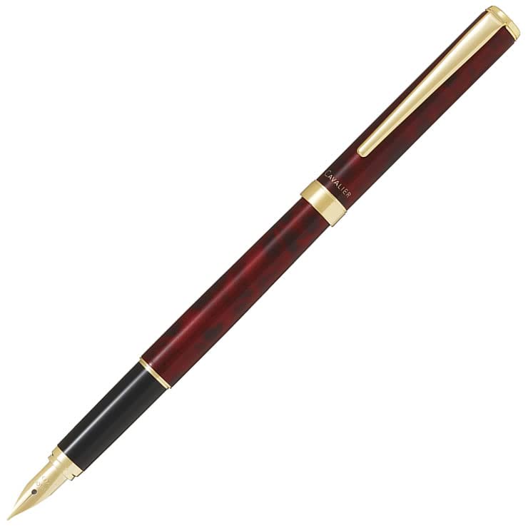 Pilot Fountain Pen Cavalier Black & Red Fcan-5Sr-Brm Japan (Medium Point)- Japan Figure Store - #1 Bring To You The Best Japanese Goods