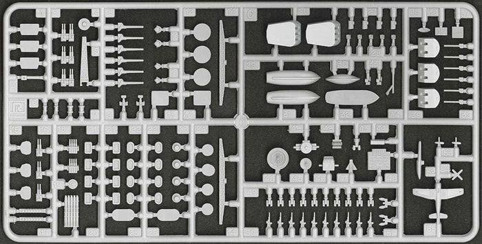 Pit-Road 1/700 Skywave Series Wwii Us Navy Ship Equipment Set 2 Brass 35.6Cm Gun Barrel With 12 Plastic Model Parts E09B- Japan Figure Store - #1 Bring To You The Best Japanese Goods