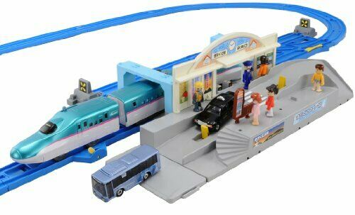 Plarail Joining! Series E5 'hayabusa' & Tomica Station Rotary Set- Japan Figure Store - #1 Bring To You The Best Japanese Goods