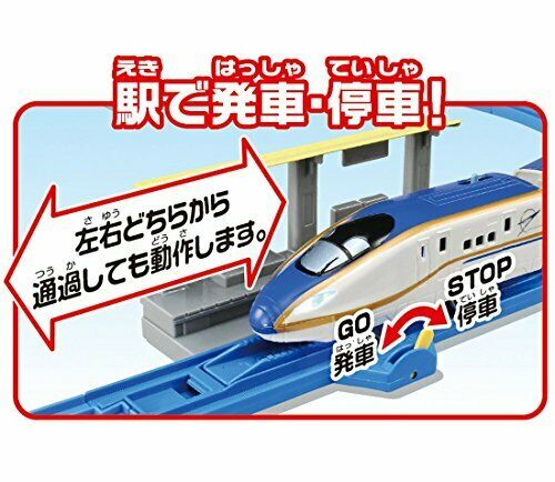 Plarail Light Up A Tunnel ! Shinkansen Series E7 Kagayaki W/headlight Basic Set- Japan Figure Store - #1 Bring To You The Best Japanese Goods