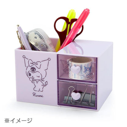 Sanrio Pochacco Plastic Chest With Pen Stand (Calm Color)- Japan Figure Store - #1 Bring To You The Best Japanese Goods