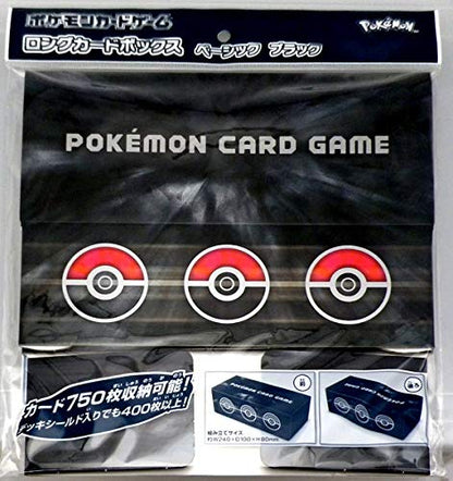 Pokemon Center Tcg Long Card Box Black- Japan Figure Store - #1 Bring To You The Best Japanese Goods
