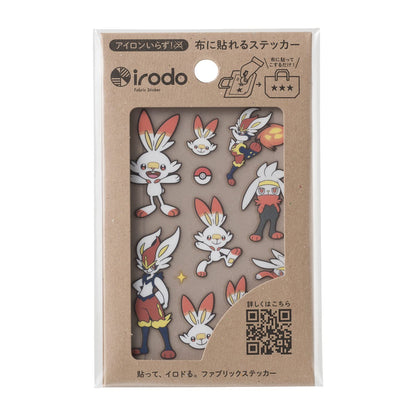 Pokemon Center Original Cloth Sticker Irodo Hibani Rabbifoot Aceburn- Japan Figure Store - #1 Bring To You The Best Japanese Goods