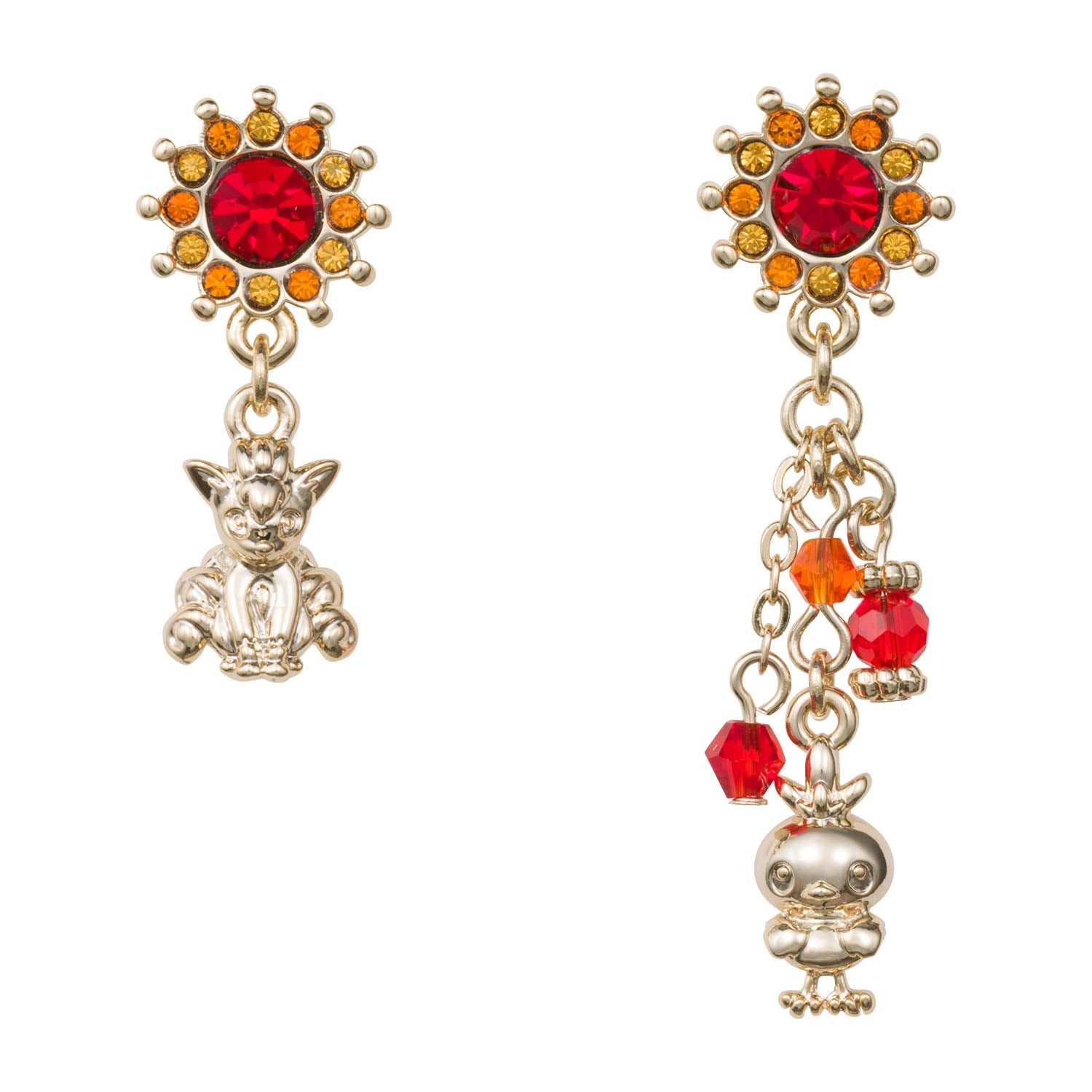 POKEMON CENTER ORIGINAL Pokemon Accessory Earring Vulpix And Torchic- Japan Figure Store - #1 Bring To You The Best Japanese Goods