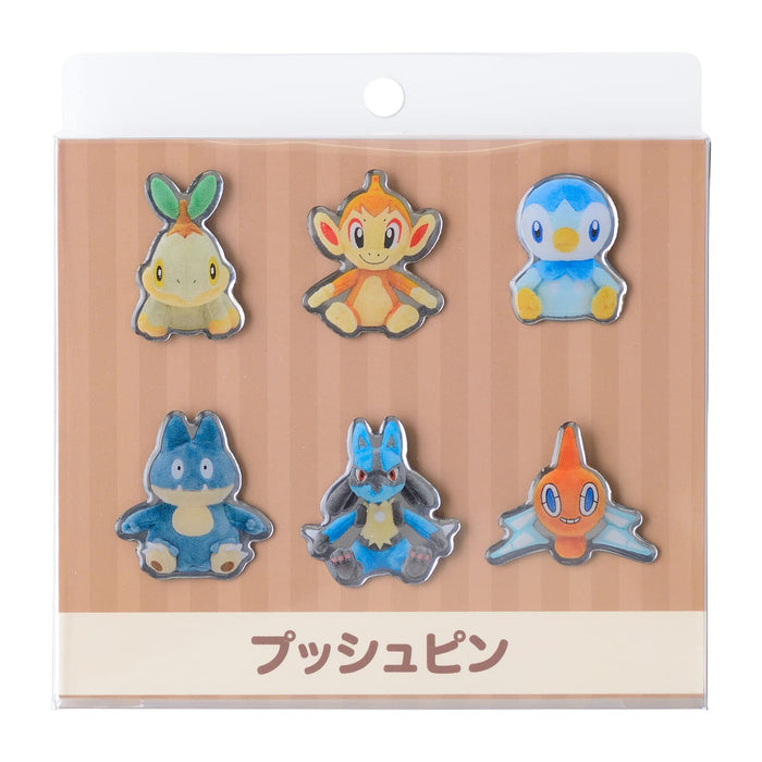 POKEMON CENTER ORIGINAL Push Pin Collection Set Of 6- Japan Figure Store - #1 Bring To You The Best Japanese Goods