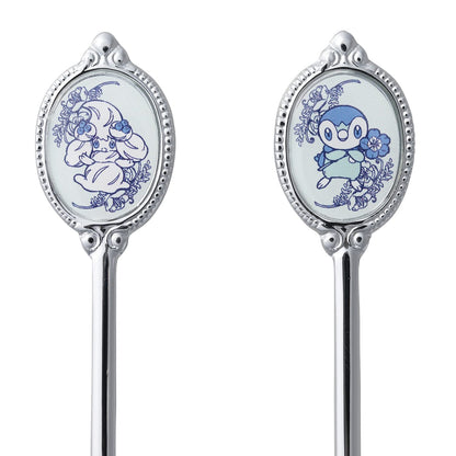 POKEMON CENTER ORIGINAL - Spoon & Fork Baby Blue Eyes Piplup & Alcremie- Japan Figure Store - #1 Bring To You The Best Japanese Goods