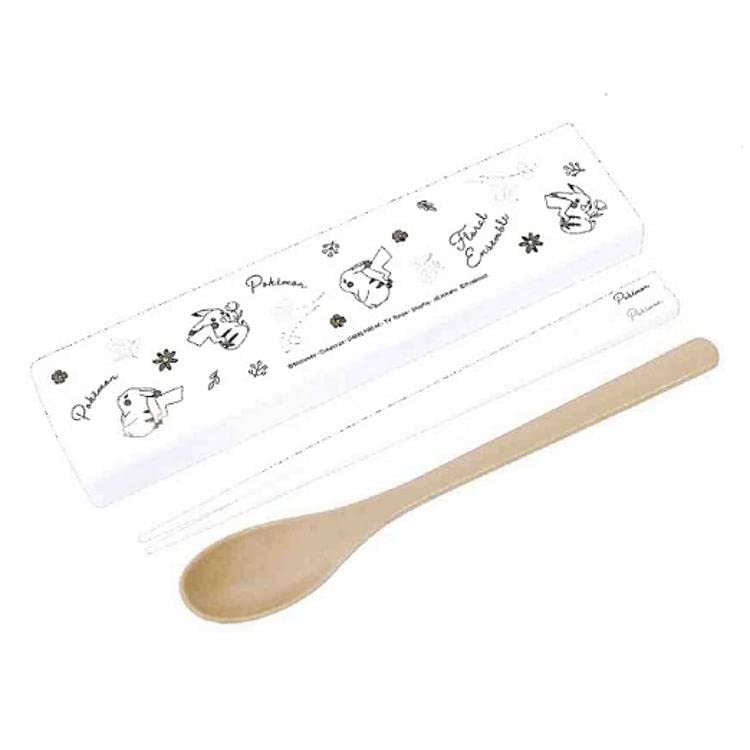 POKEMON CENTER ORIGINAL Chopsticks & Spoon Set Floral Ensemble Pikachu- Japan Figure Store - #1 Bring To You The Best Japanese Goods