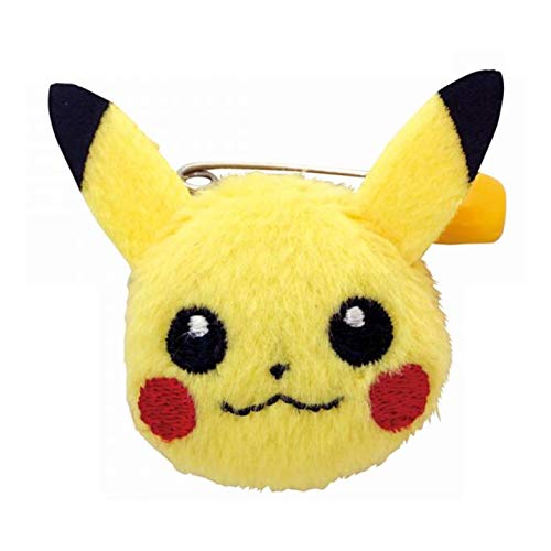 Sekiguchi Pokemon Plush Face Badge Pikachu- Japan Figure Store - #1 Bring To You The Best Japanese Goods