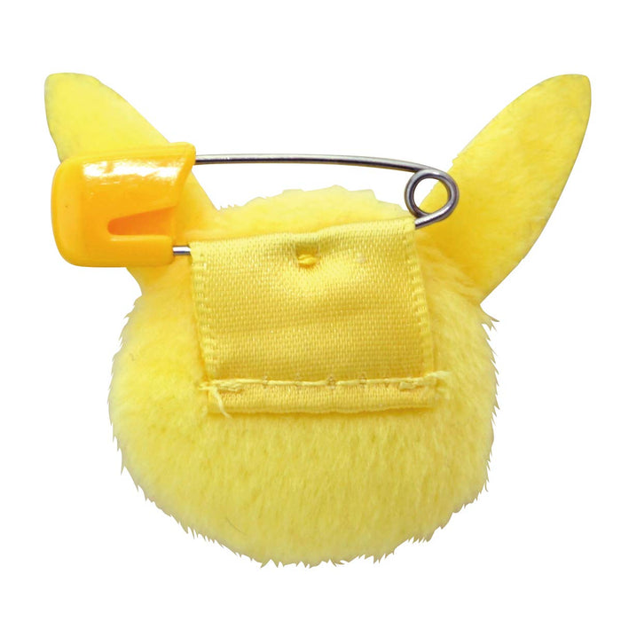 Sekiguchi Pokemon Plush Face Badge Pikachu- Japan Figure Store - #1 Bring To You The Best Japanese Goods