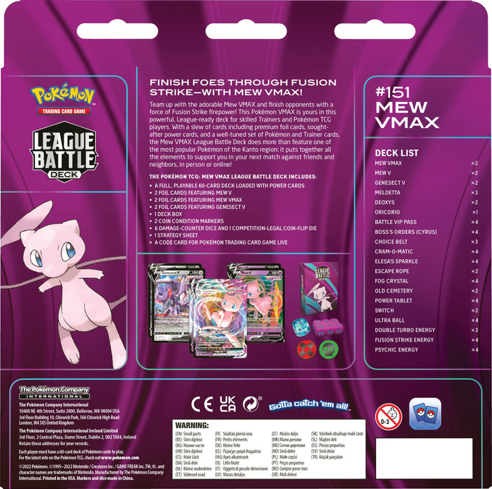 Pokemon TCG: Mew Vmax League Battle Deck- Japan Figure Store - #1 Bring To You The Best Japanese Goods