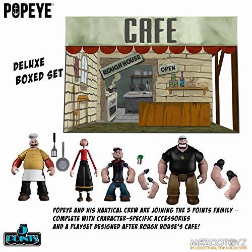 Popeye: Popeye Cafe Lounge 5-Point 3.75 Action Figure Box Set 611414- Japan Figure Store - #1 Bring To You The Best Japanese Goods