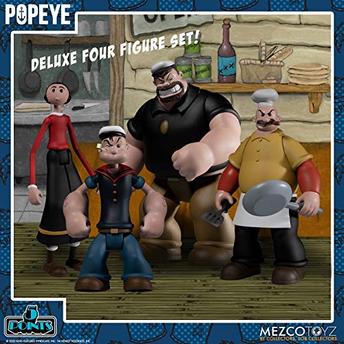 Popeye: Popeye Cafe Lounge 5-Point 3.75 Action Figure Box Set 611414- Japan Figure Store - #1 Bring To You The Best Japanese Goods