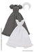 Pureneemo 1/6 Pns Classical Long Maid Outfit (Short Sleeve) Set Gray (For Doll)- Japan Figure Store - #1 Bring To You The Best Japanese Goods