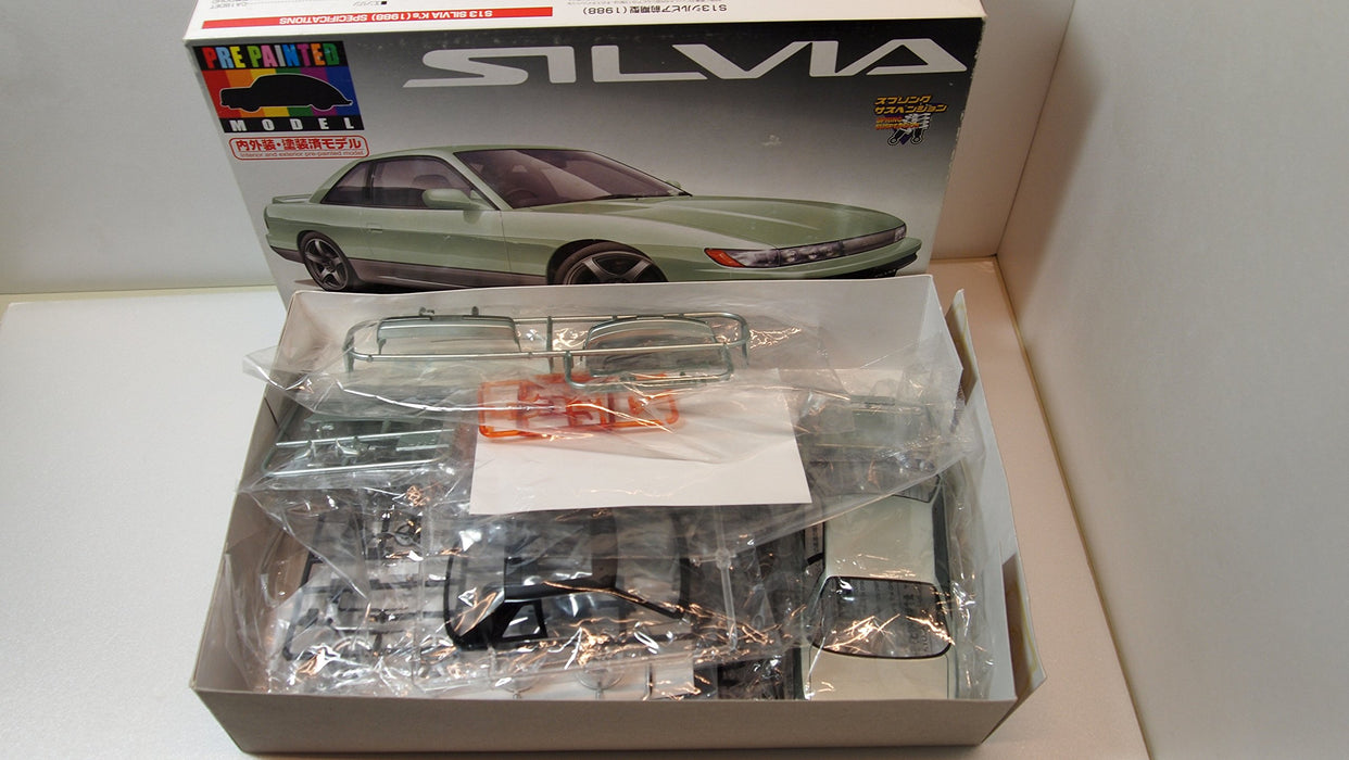 AOSHIMA 43752 Nissan Silvia S13 Lime Green 1/24 Scale Kit Pre-Painted Model- Japan Figure Store - #1 Bring To You The Best Japanese Goods